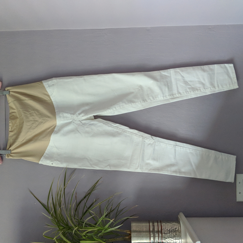 Isabel Maternity white skinny jeans